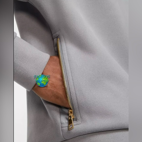 NEW Nike Air Jordan Remastered 1/4 Zip Grey Pullover Size Medium - Picture 8 of 14